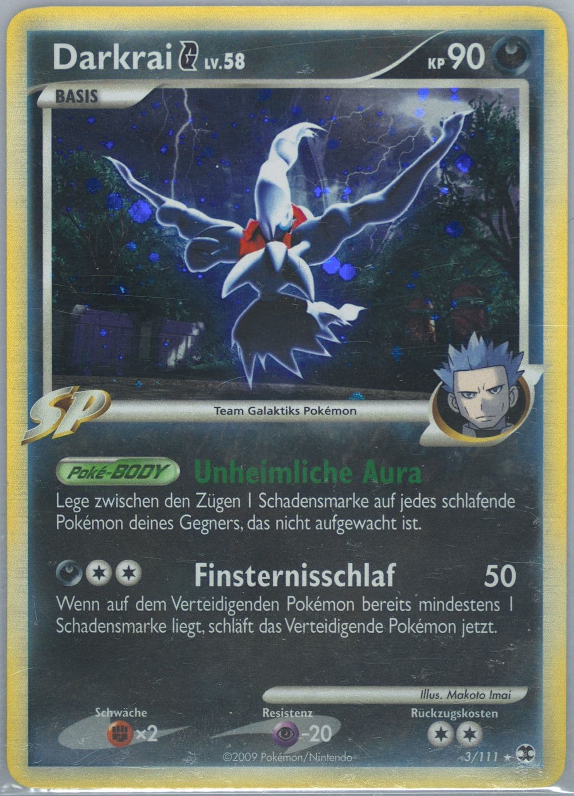 Darkrai G-Holo German (3) 2009 Pokemon Platinum Rising Rivals