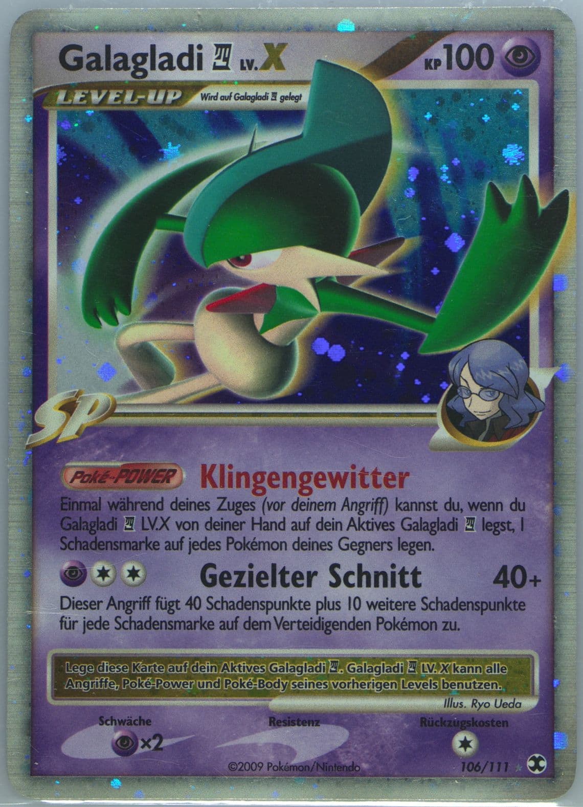 Galagladi 4 LV. X-Holo German (106) 2009 Pokemon Platinum Rising Rivals