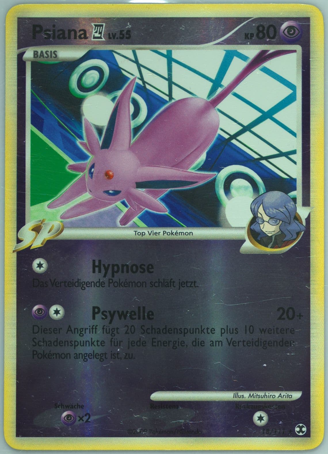 Psiana 4-Reverse Foil German (18) 2009 Pokemon Platinum Rising Rivals