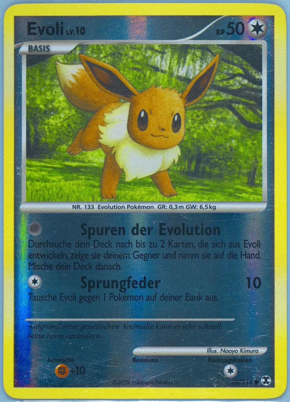 Evoli-Reverse Foil German (59) 2009 Pokemon Platinum Rising Rivals