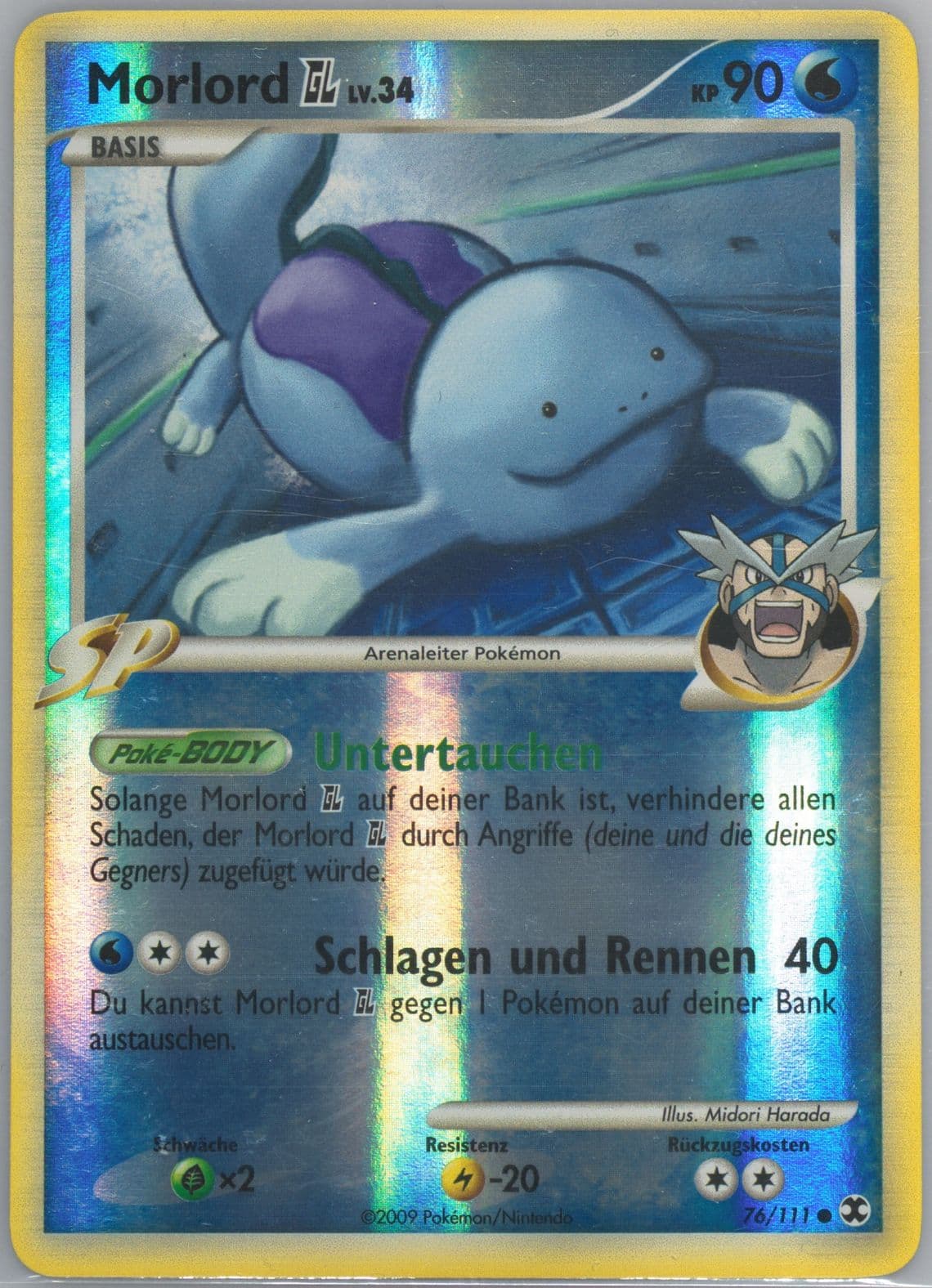 Morlord GL-Reverse Foil German (76) 2009 Pokemon Platinum Rising Rivals