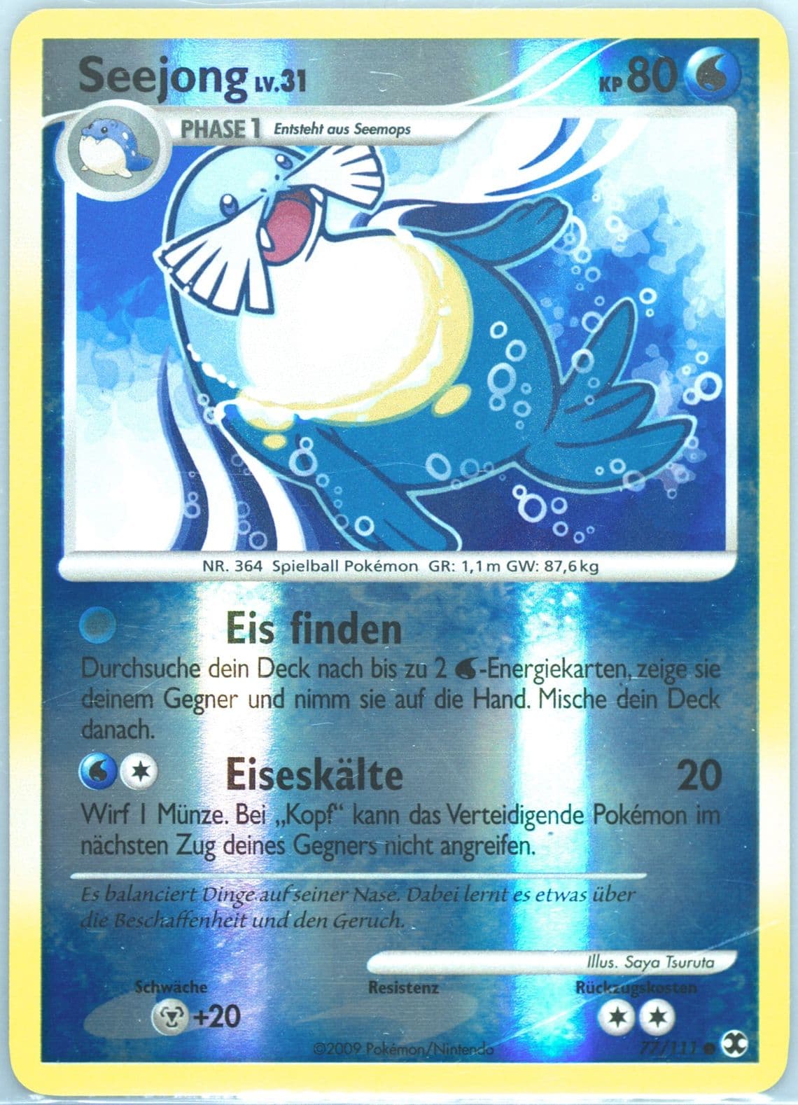Seejong-Reverse Foil German (77) 2009 Pokemon Platinum Rising Rivals