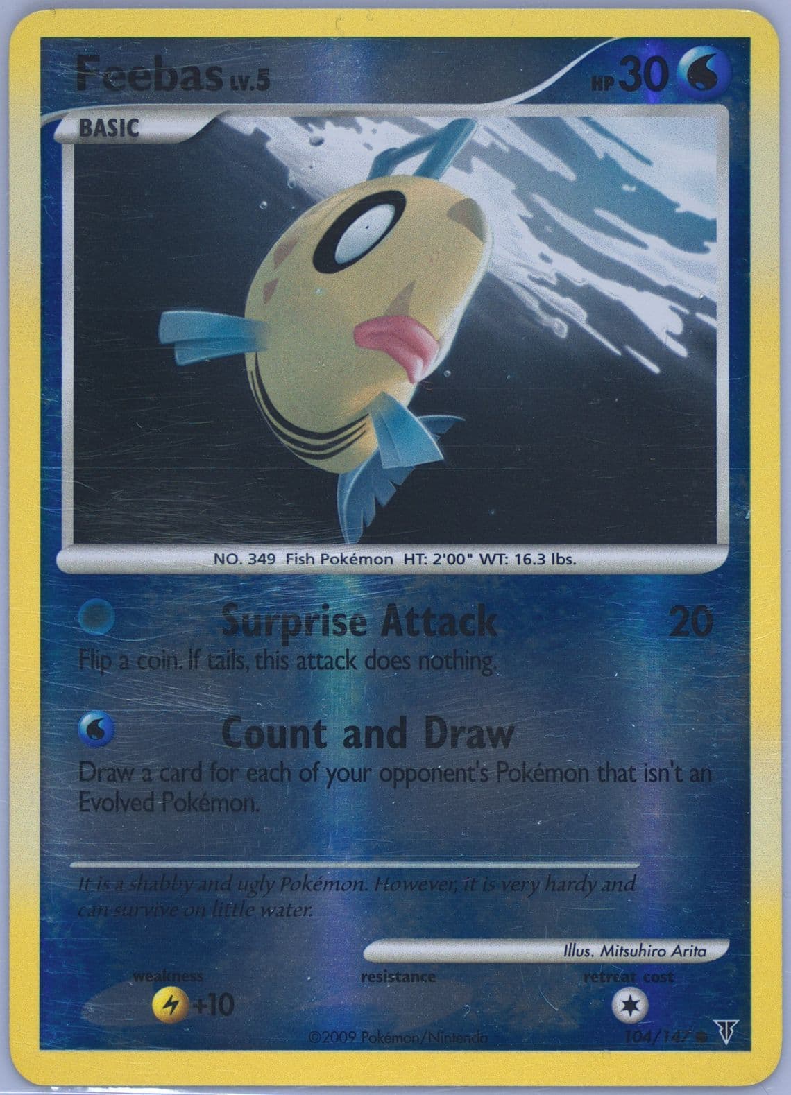 Feebas-Reverse Foil (104) 2009 Pokemon Platinum Supreme Victors