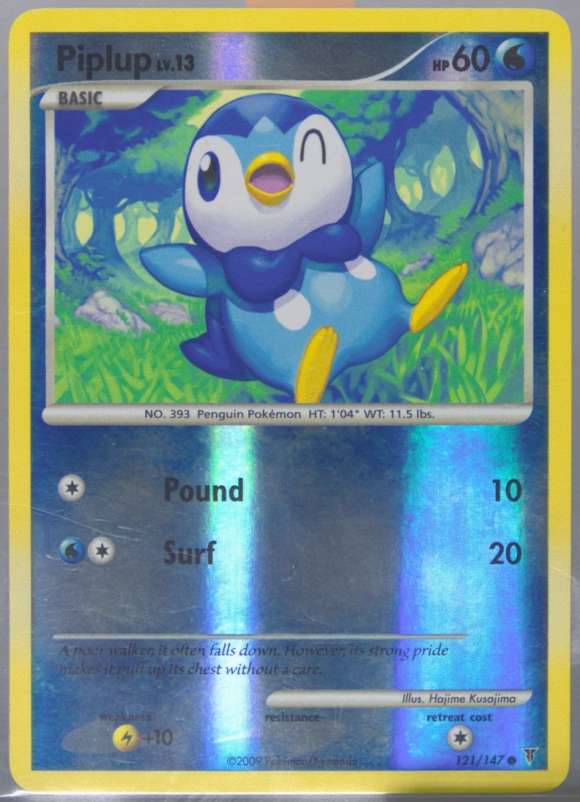 Piplup-Reverse Foil (121) 2009 Pokemon Platinum Supreme Victors