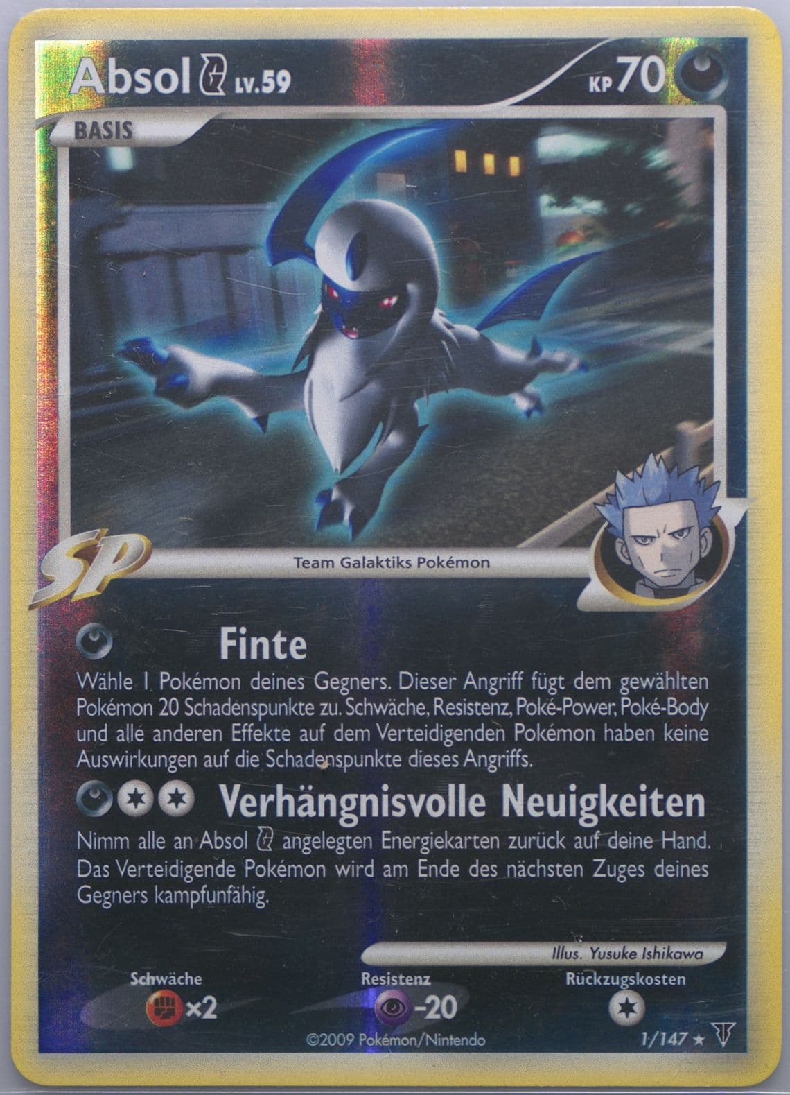 Absol G-Reverse Foil German (1) 2009 Pokemon Platinum Supreme Victors