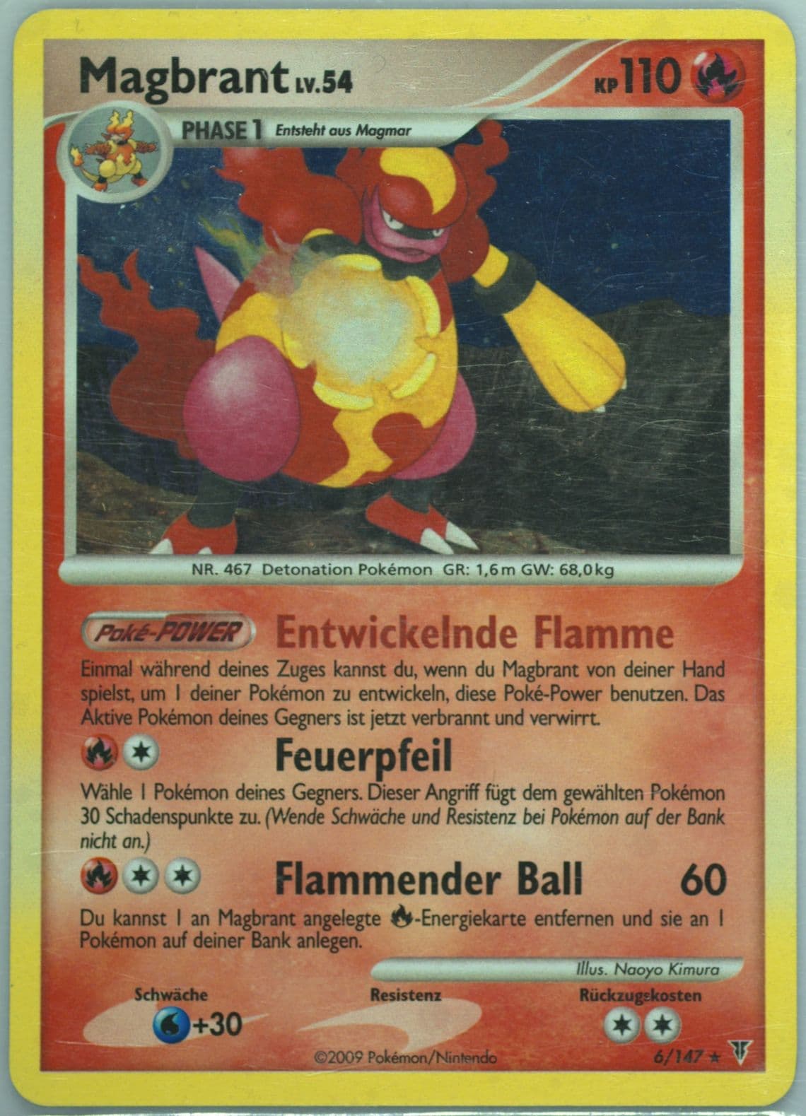 Magbrant-Holo German (6) 2009 Pokemon Platinum Supreme Victors