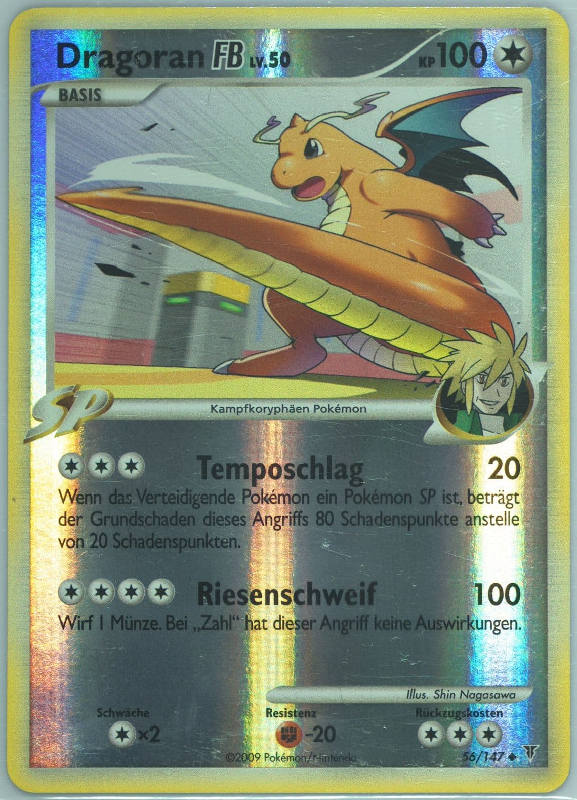 Dragoran FB-Reverse Foil German (56) 2009 Pokemon Platinum Supreme Victors