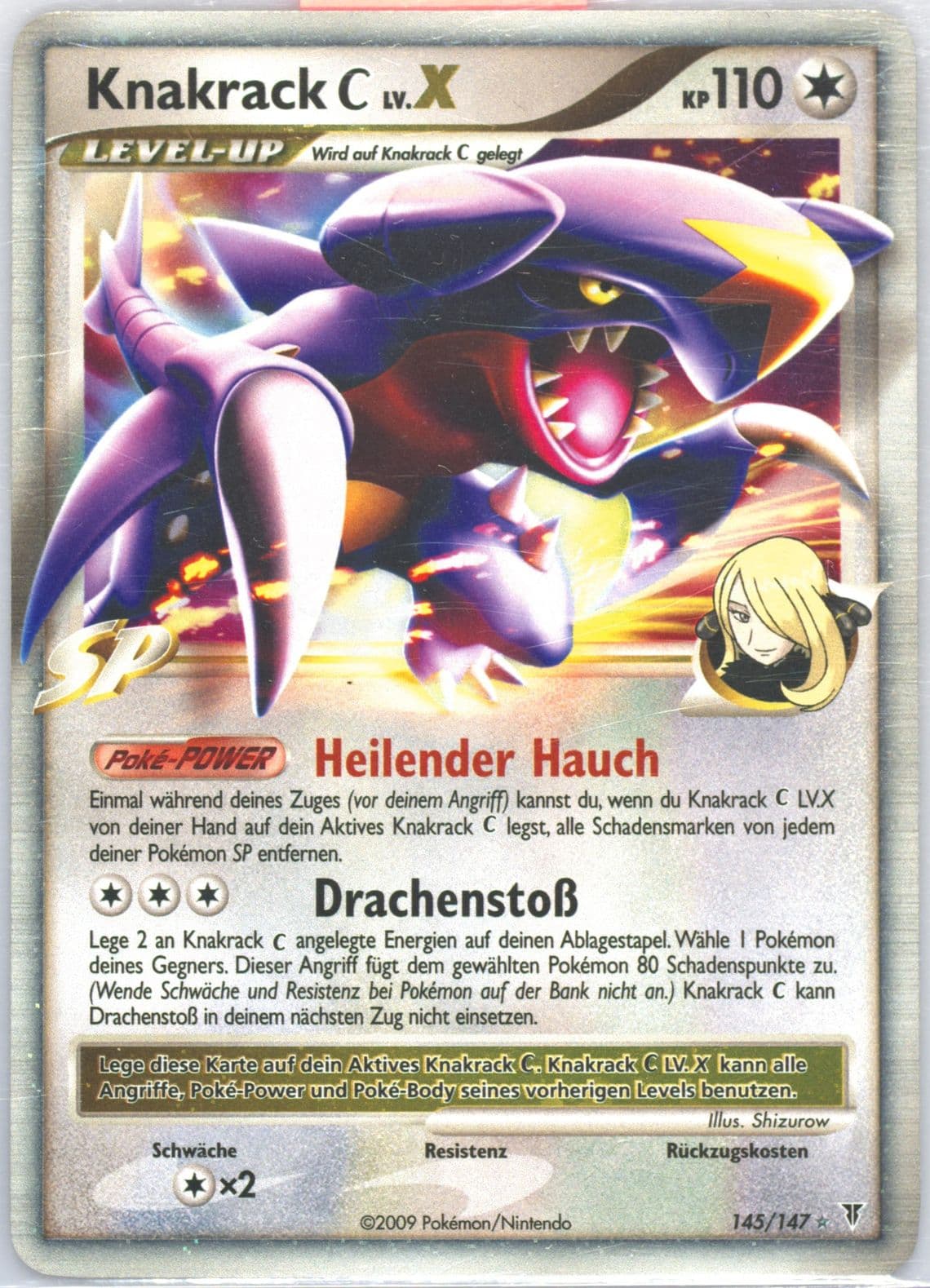 Knakrack C LV.X-Holo German (145) 2009 Pokemon Platinum Supreme Victors