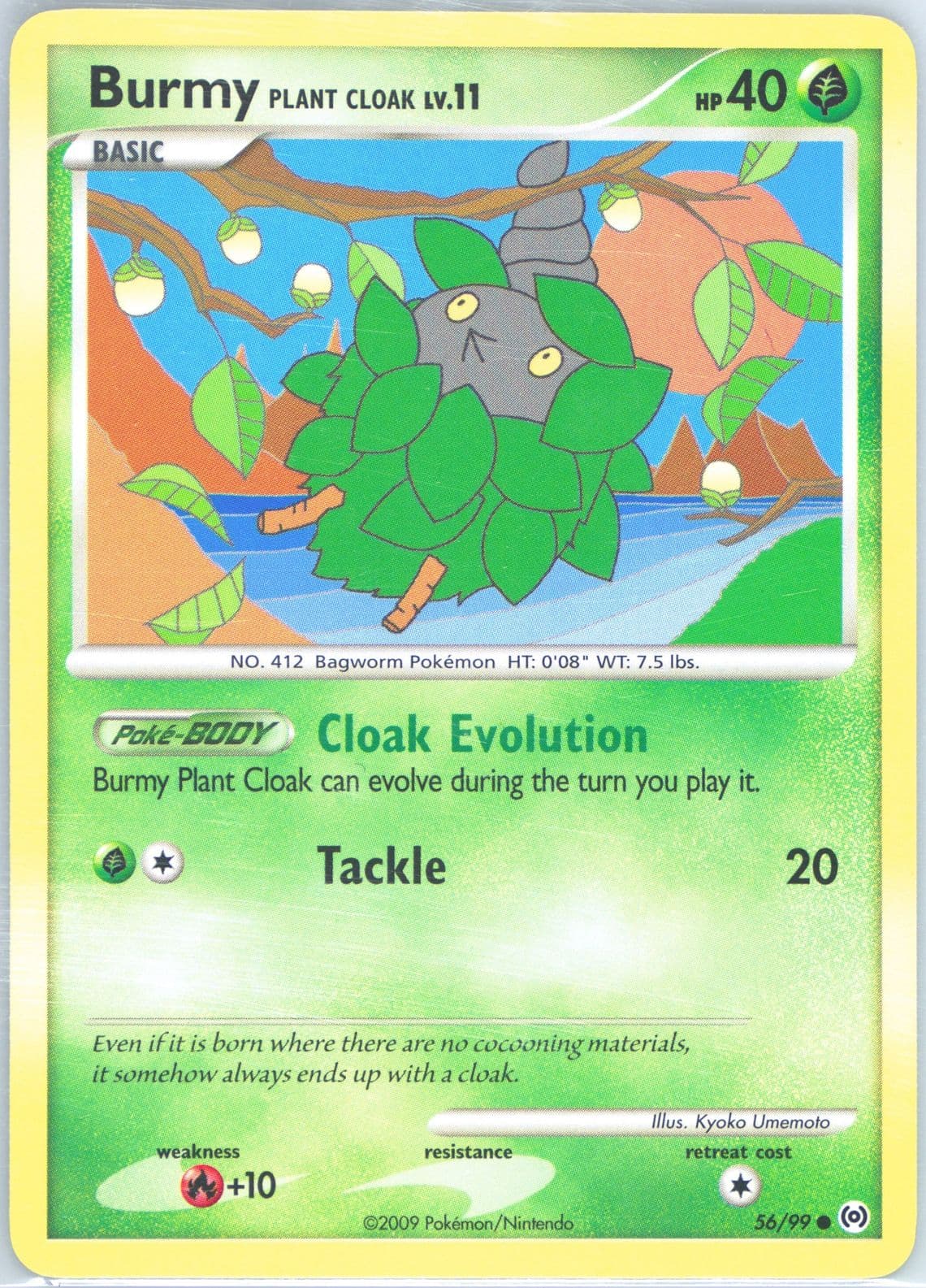 Burmy Plant Cloak (56) 2009 Pokemon Platinum Arceus