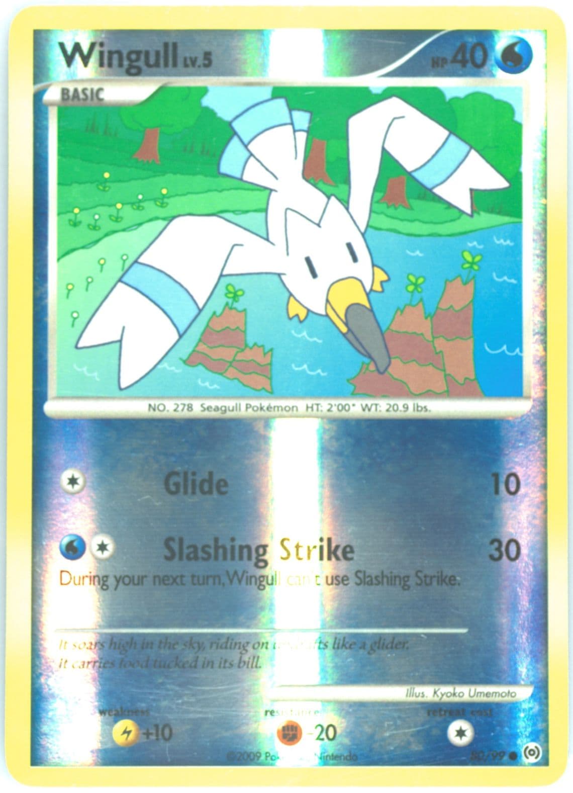 Wingull-Reverse Foil (80) 2009 Pokemon Platinum Arceus