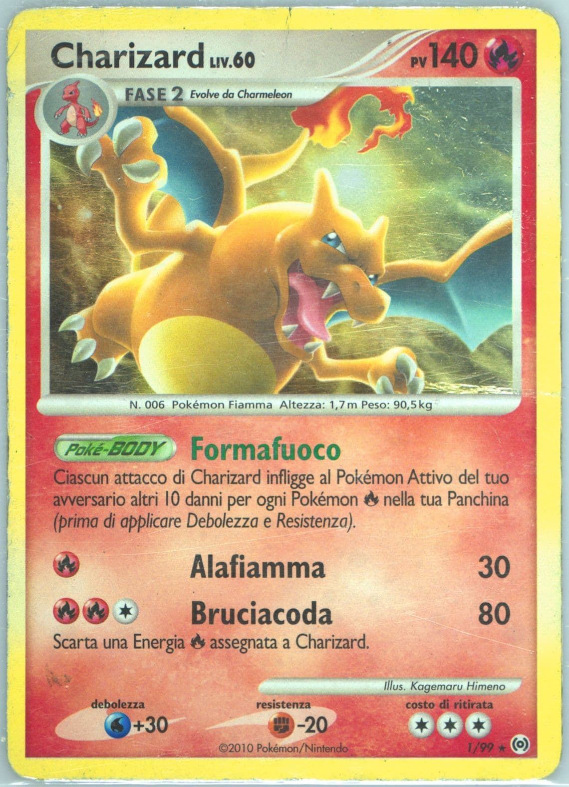 Charizard-Holo Italian (1) 2009 Pokemon Platinum Arceus