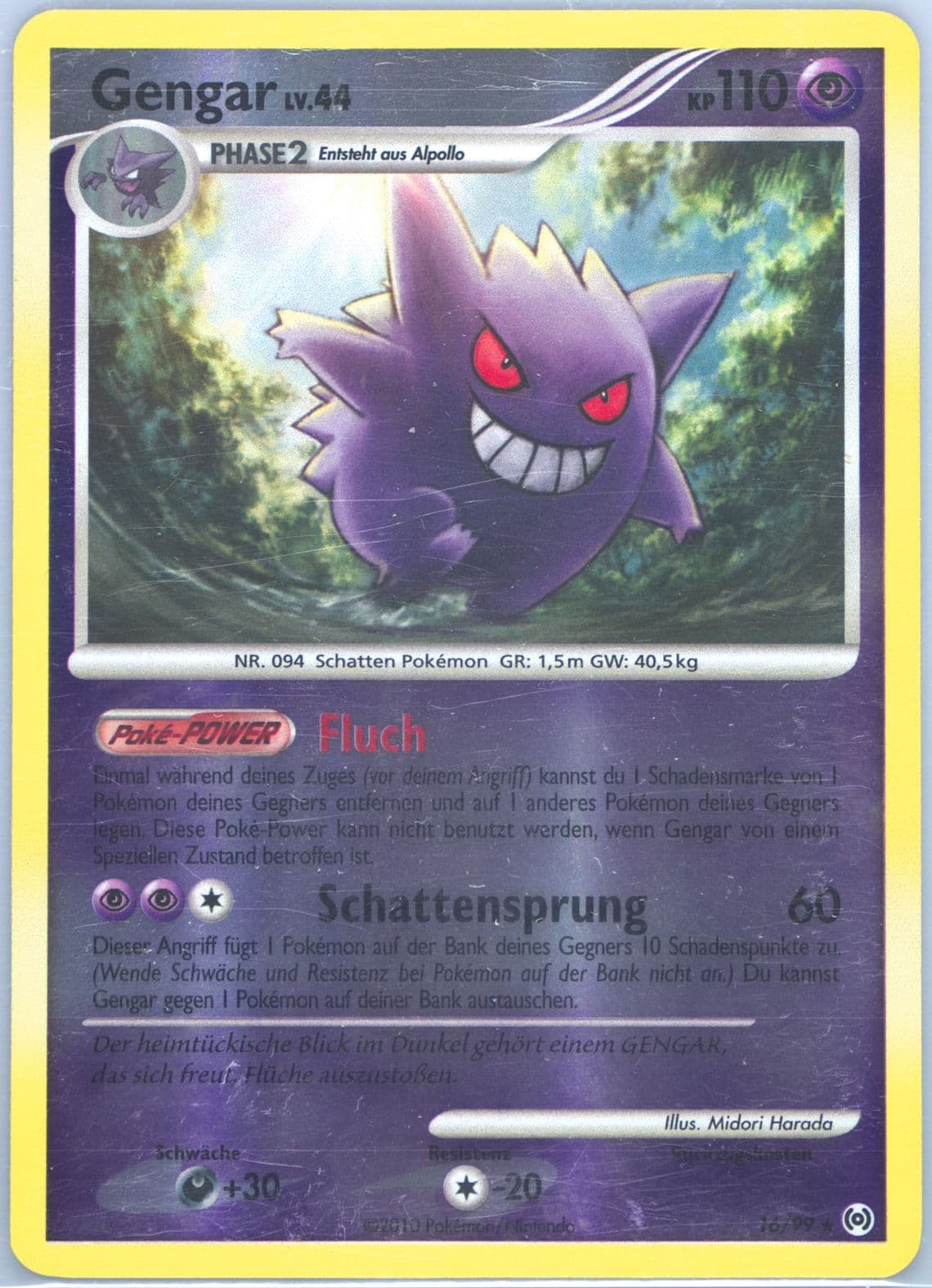 Gengar-Reverse Foil German (16) 2009 Pokemon Platinum Arceus