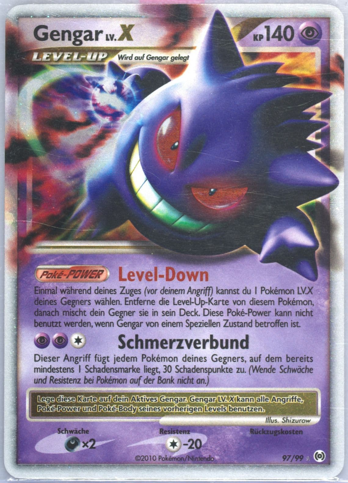 Gengar LV.X-Holo German (97) 2009 Pokemon Platinum Arceus