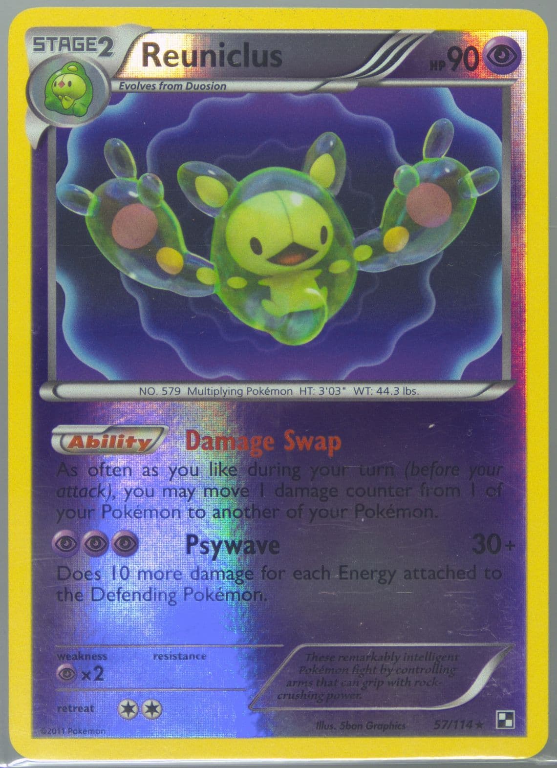 Reuniclus-Reverse Foil (57) 2011 Pokemon Black & White