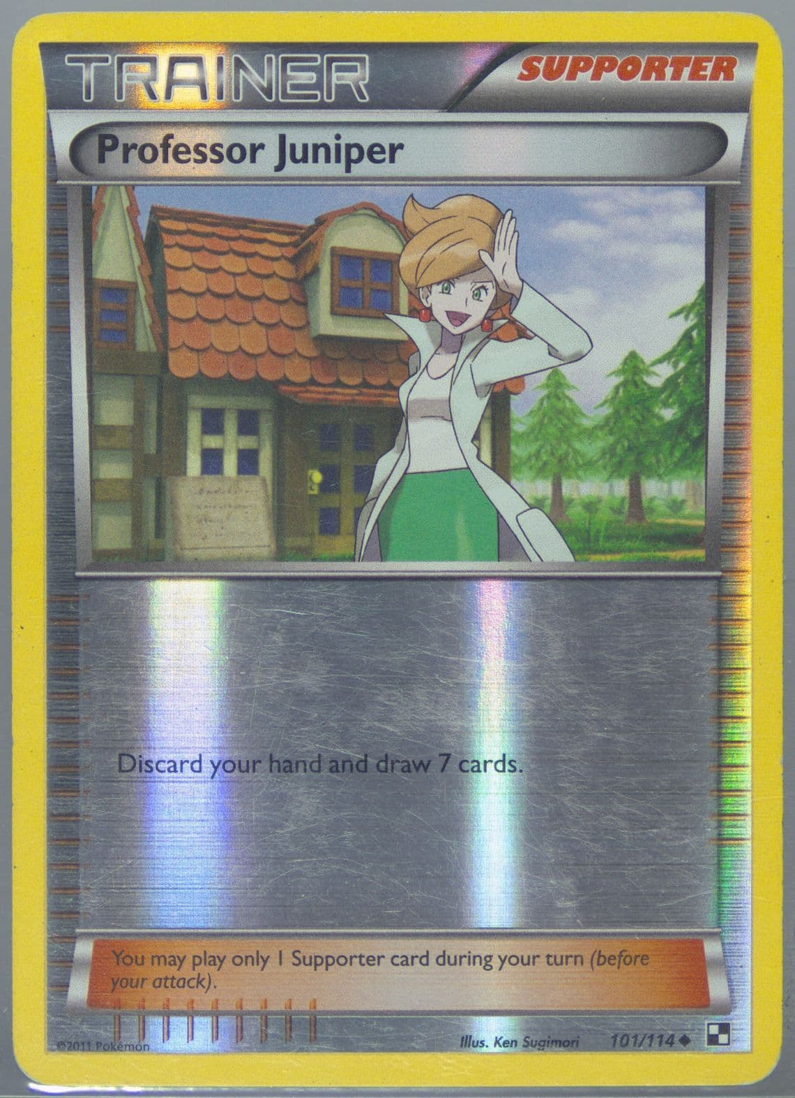 Professor Juniper-Reverse Foil (101) 2011 Pokemon Black & White