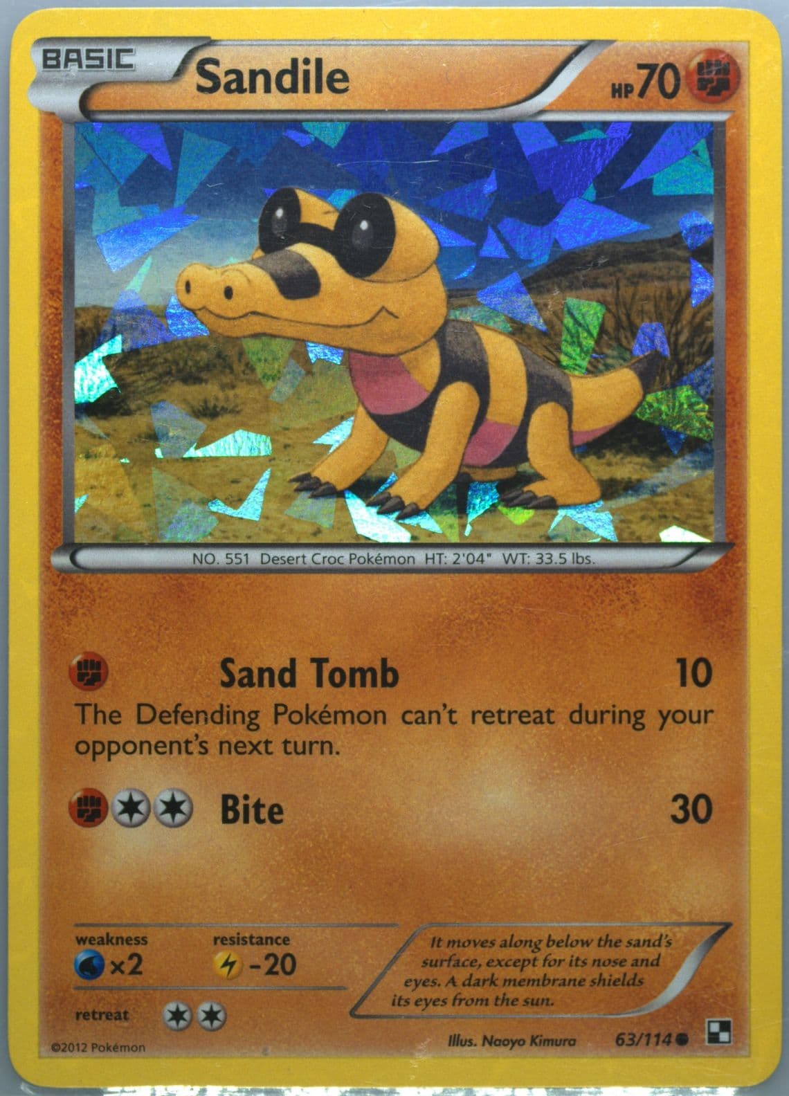Sandile-Holo Cracked Ice (63) 2011 Pokemon Black & White