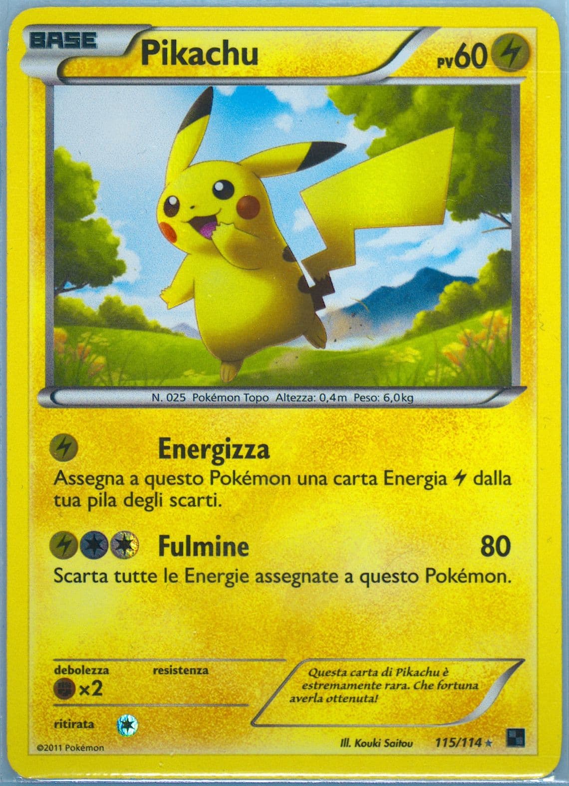 Pikachu-Holo Italian (115) 2011 Pokemon Black & White