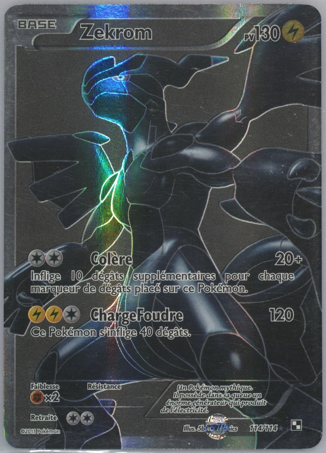 Full Art/Zekrom French (114) 2011 Pokemon Black & White