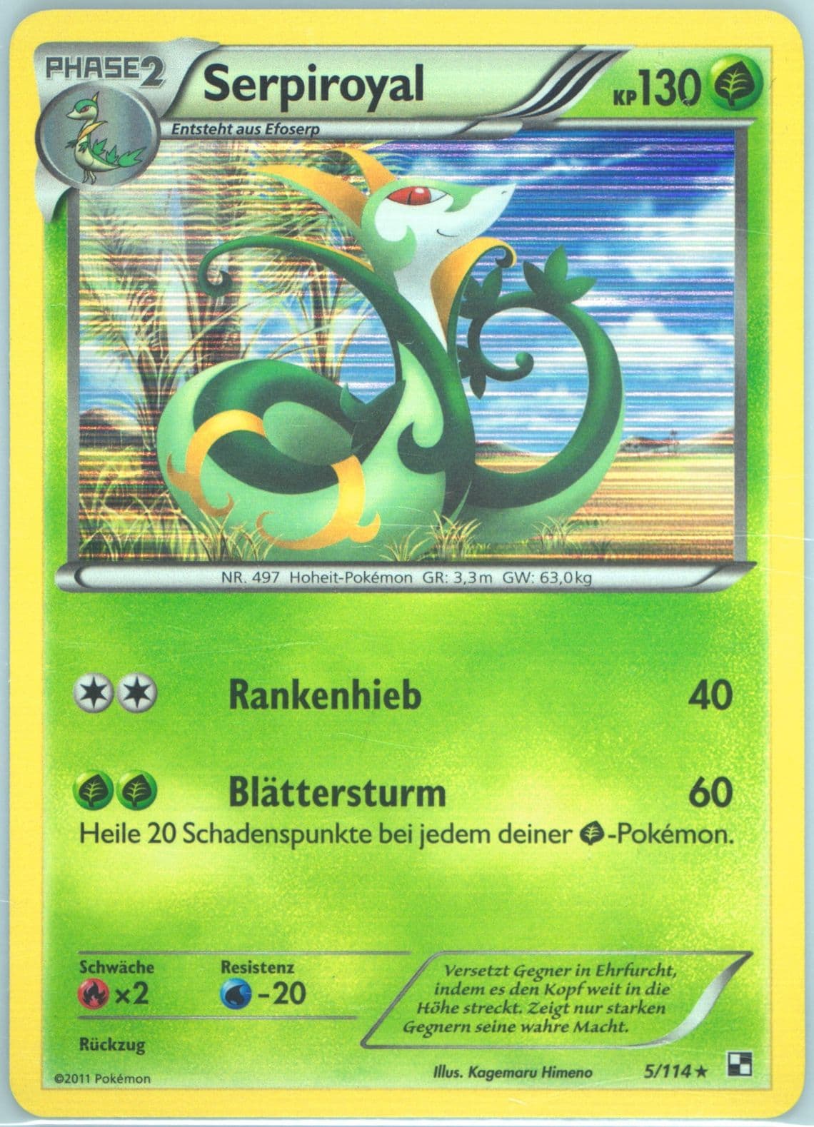Serpiroyal-Holo German (5) 2011 Pokemon Black & White