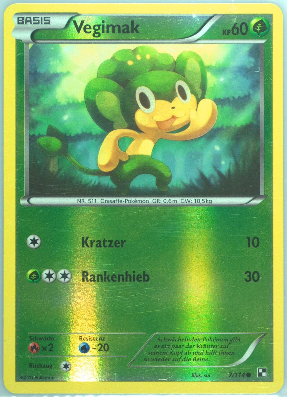 Vegimak-Reverse Foil German (7) 2011 Pokemon Black & White