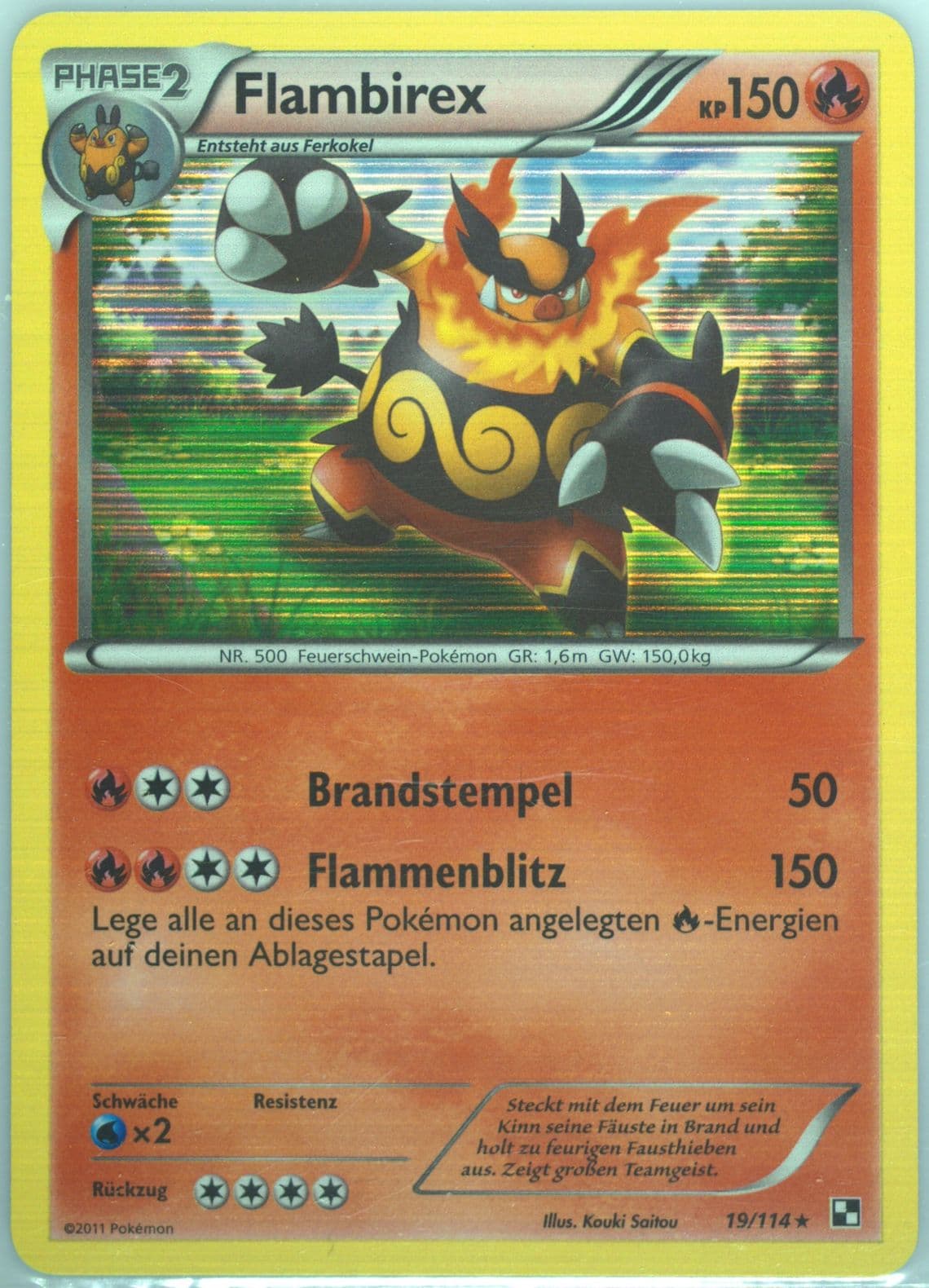 Flambirex-Holo German (19) 2011 Pokemon Black & White