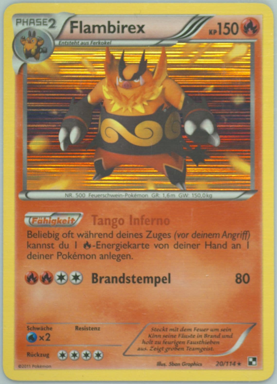 Flambirex-Holo German (20) 2011 Pokemon Black & White