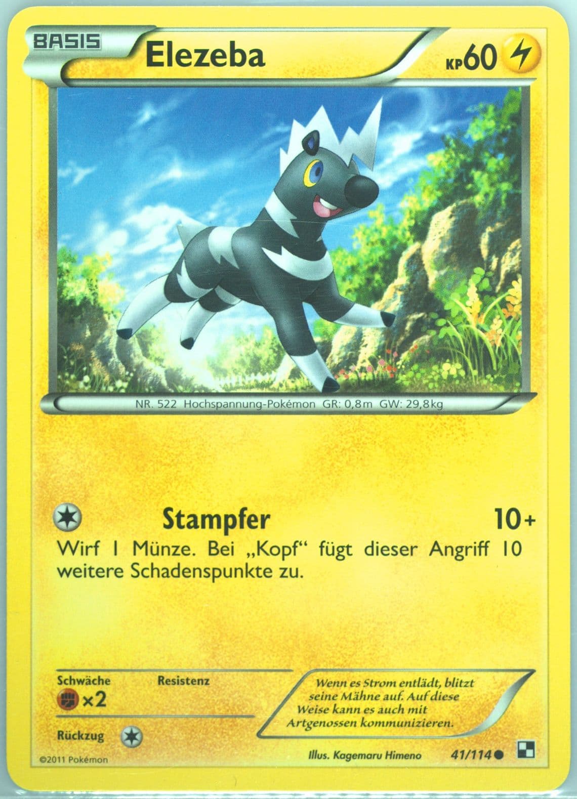 Elezeba German (41) 2011 Pokemon Black & White