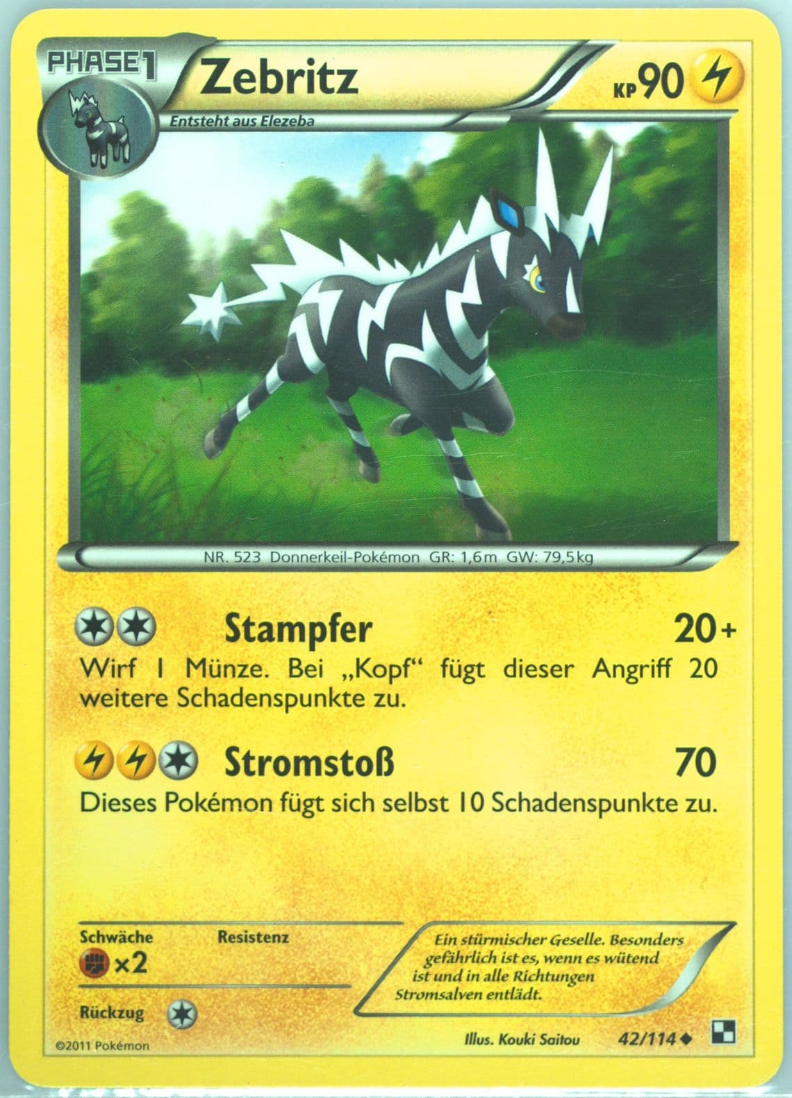 Zebritz German (42) 2011 Pokemon Black & White