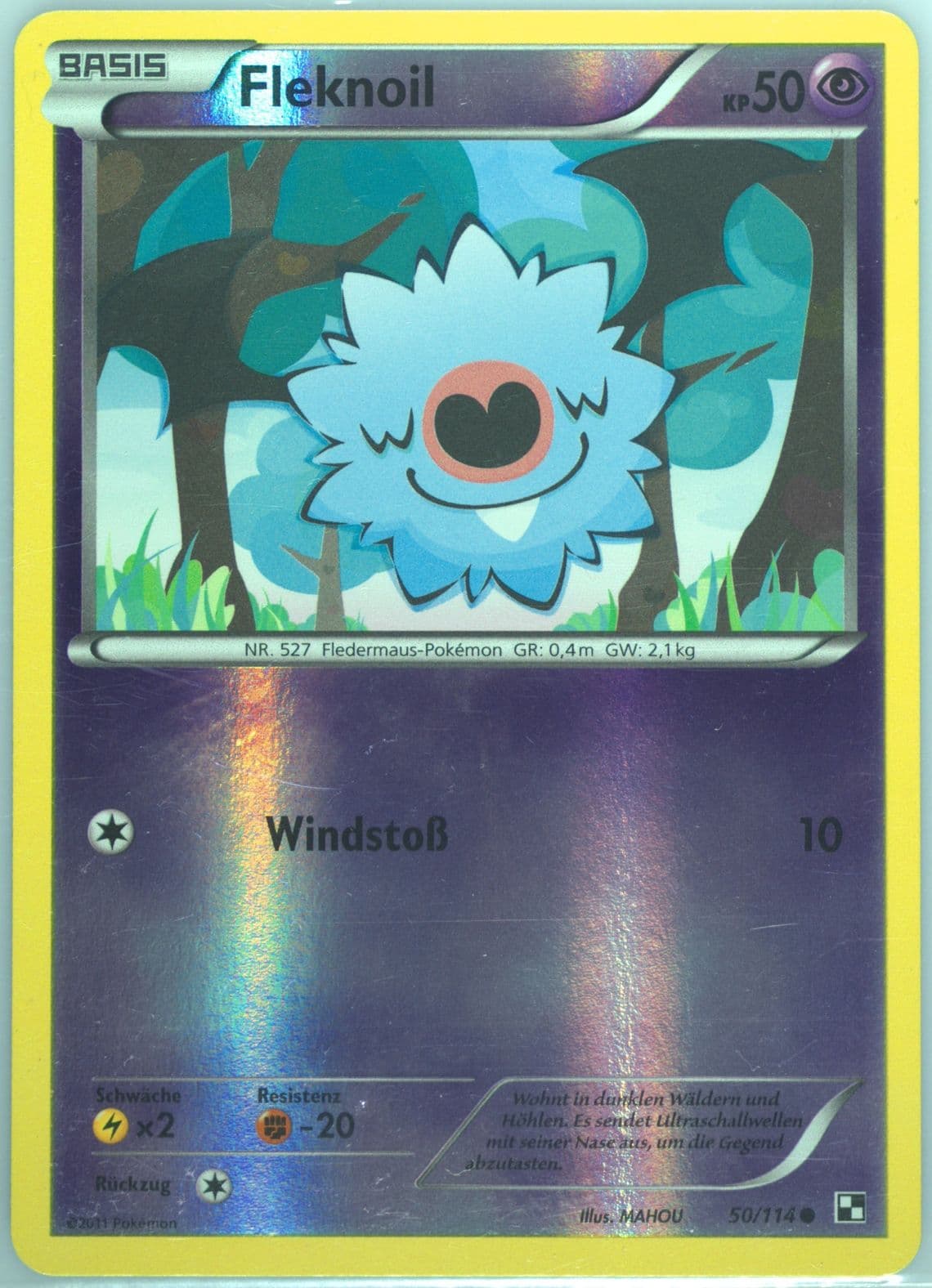 Fleknoil-Reverse Foil German (50) 2011 Pokemon Black & White