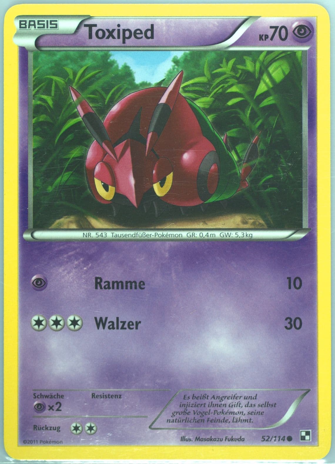 Toxiped German (52) 2011 Pokemon Black & White