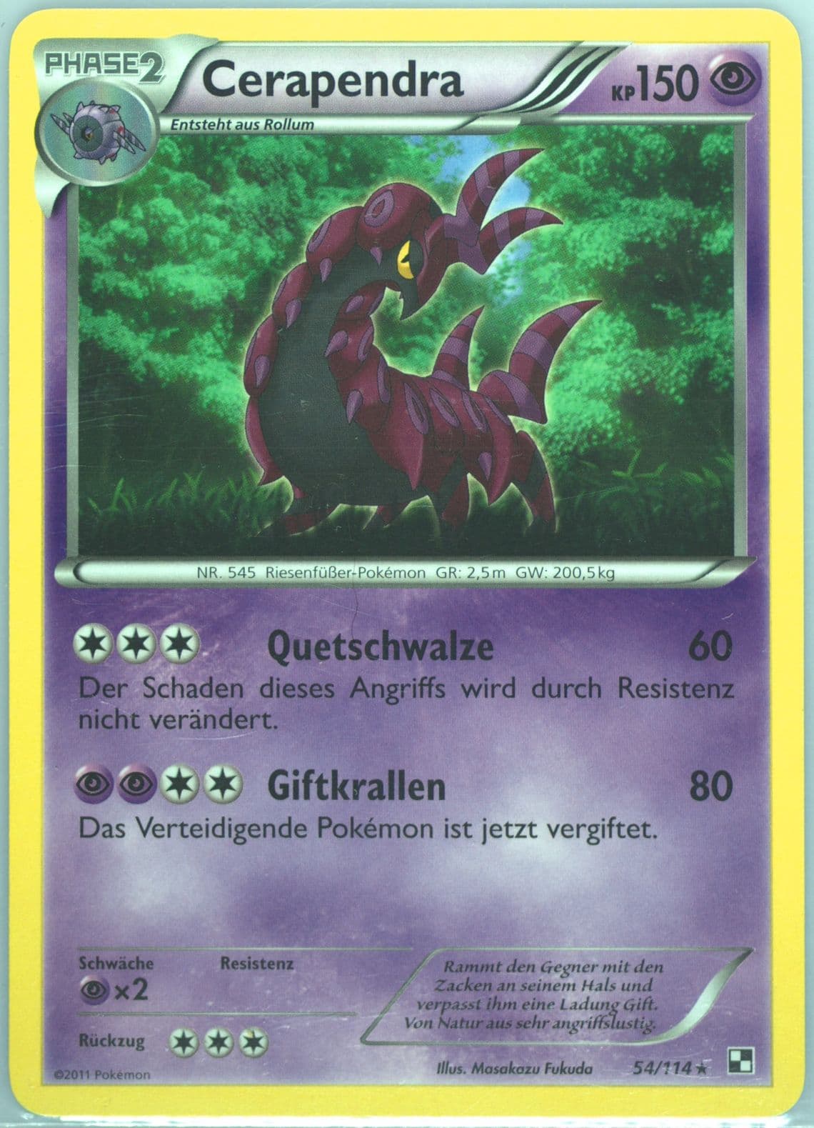 Cerapendra German (54) 2011 Pokemon Black & White