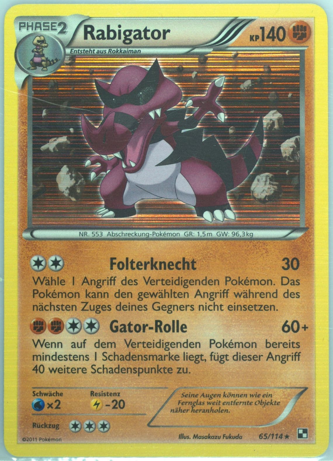 Rabigator-Holo German (65) 2011 Pokemon Black & White