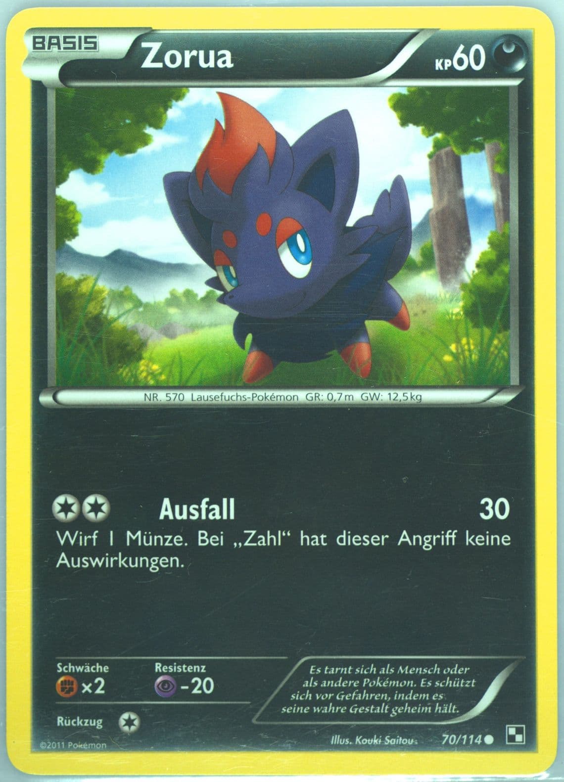 Zorua German (70) 2011 Pokemon Black & White