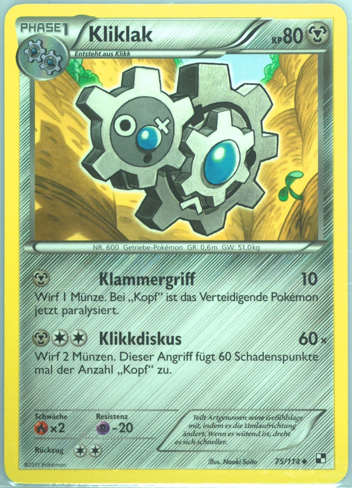 Kliklak German (75) 2011 Pokemon Black & White
