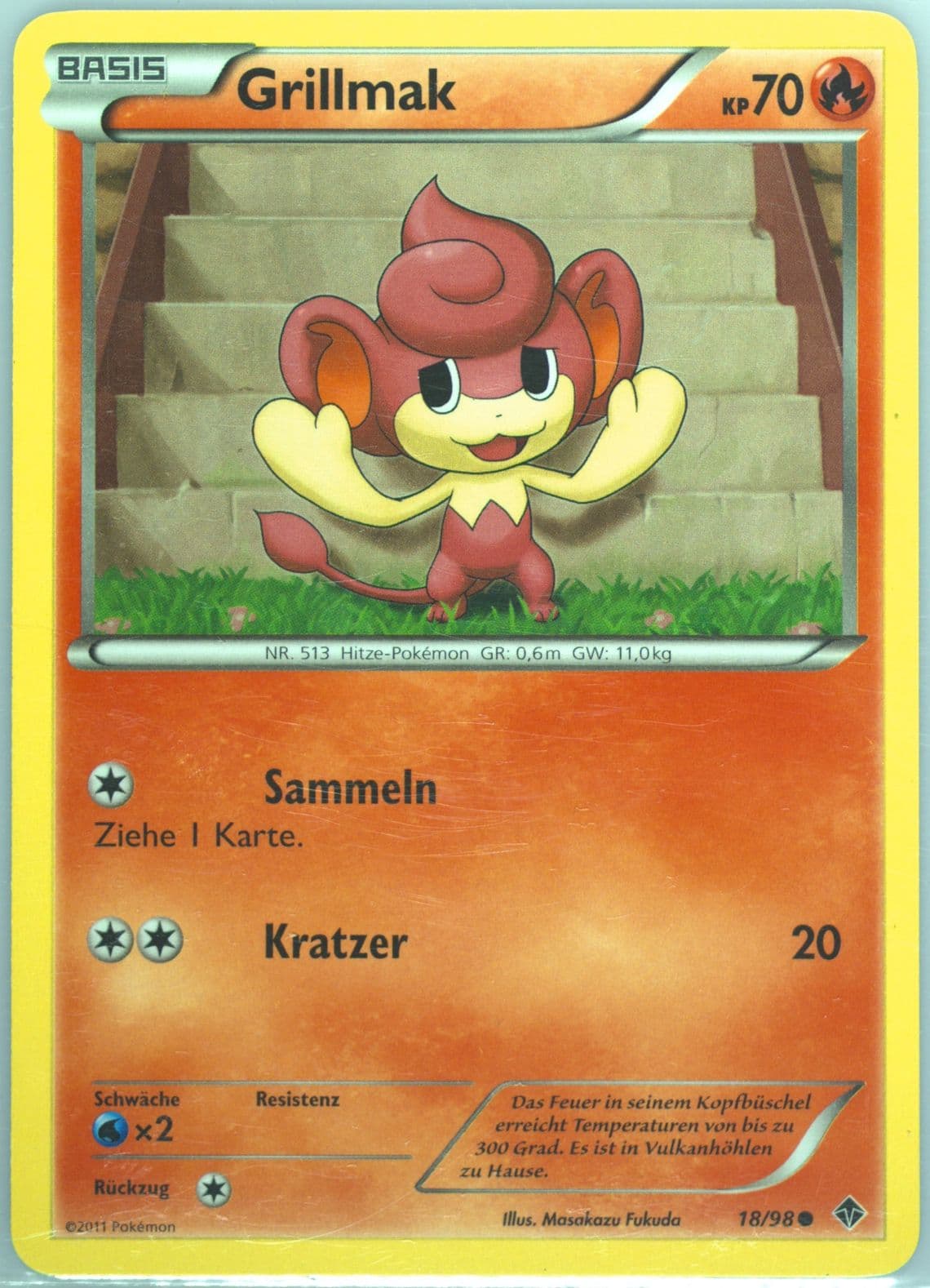 Grillmak German (18) 2011 Pokemon Black & White Emerging Powers