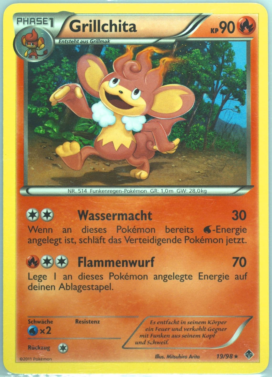 Grillchita German (19) 2011 Pokemon Black & White Emerging Powers