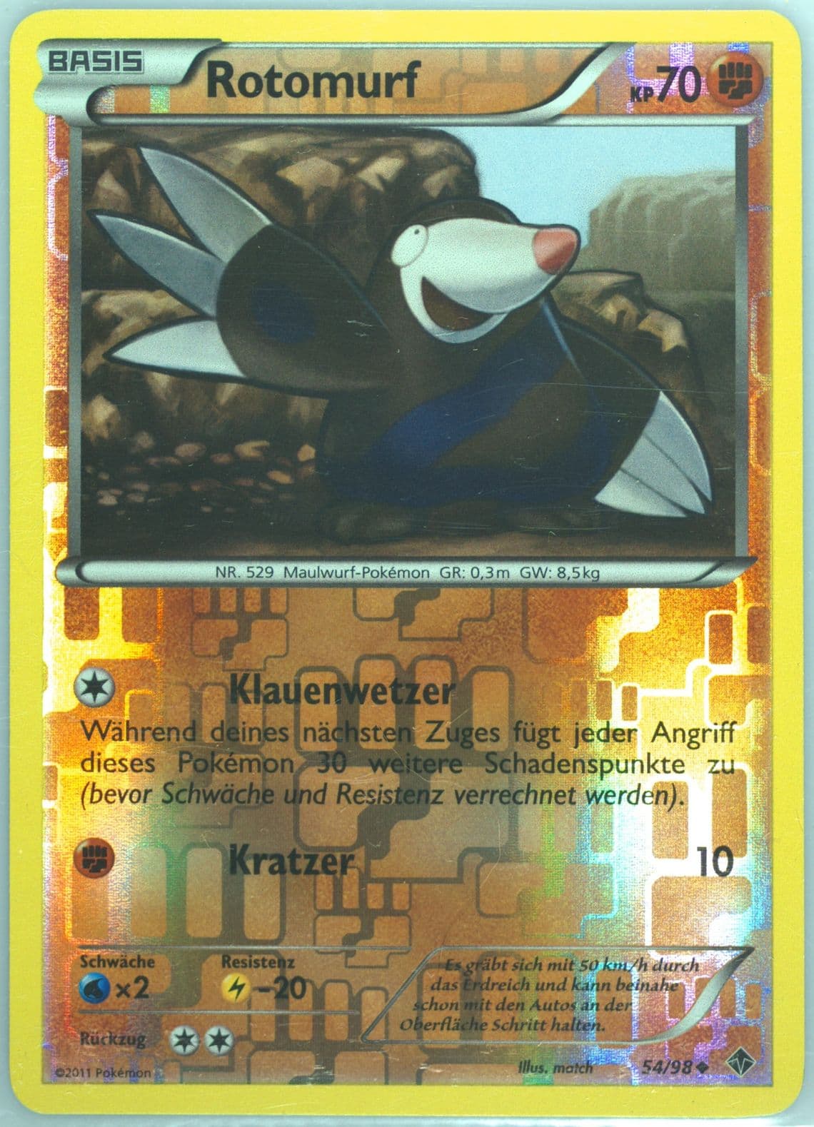 Rotomurf-Reverse Foil German (54) 2011 Pokemon Black & White Emerging Powers