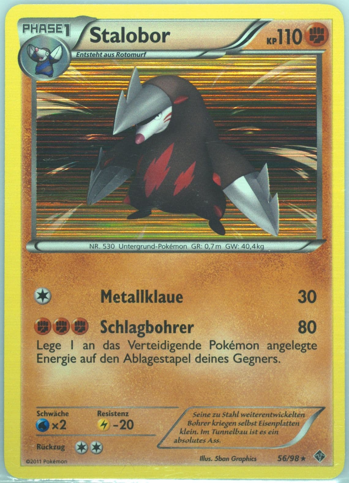 Stalobor-Holo German (56) 2011 Pokemon Black & White Emerging Powers