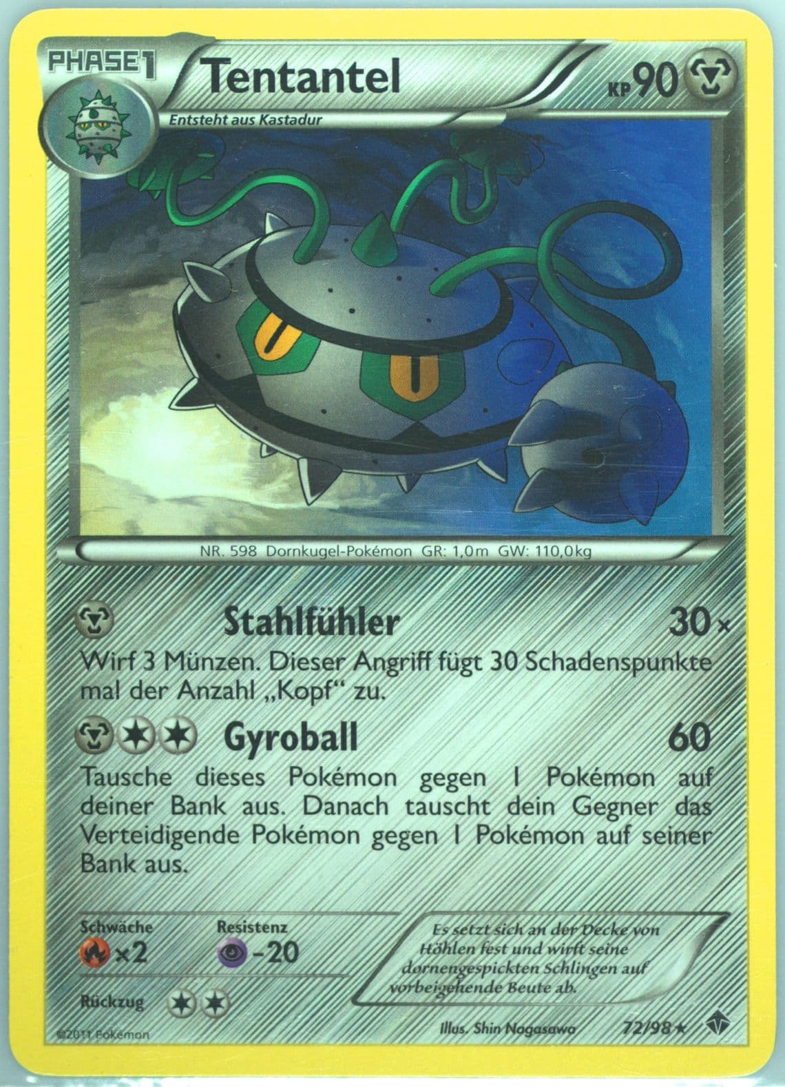 Tentantel German (72) 2011 Pokemon Black & White Emerging Powers