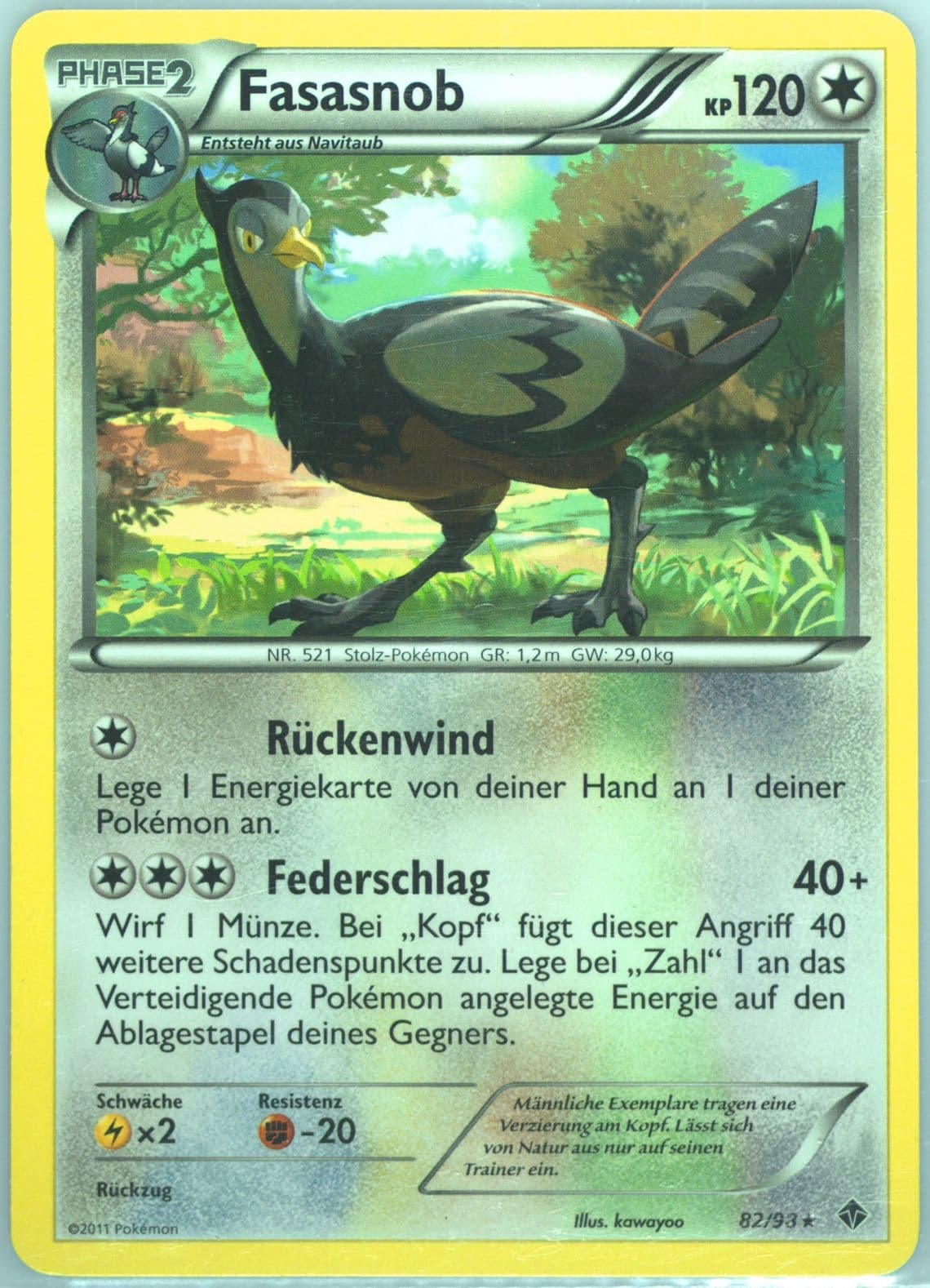 Fasasnob German (82) 2011 Pokemon Black & White Emerging Powers