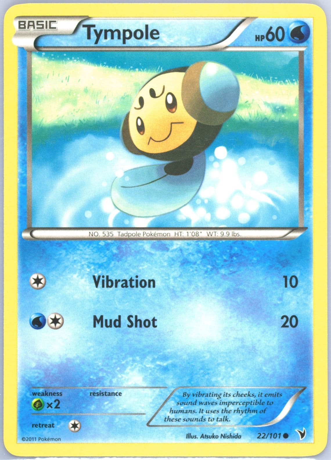 Tympole (22) 2011 Pokemon Black & White Noble Victories