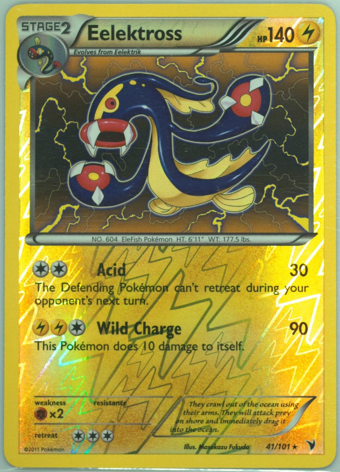 Eelektross-Reverse Foil (41) 2011 Pokemon Black & White Noble Victories