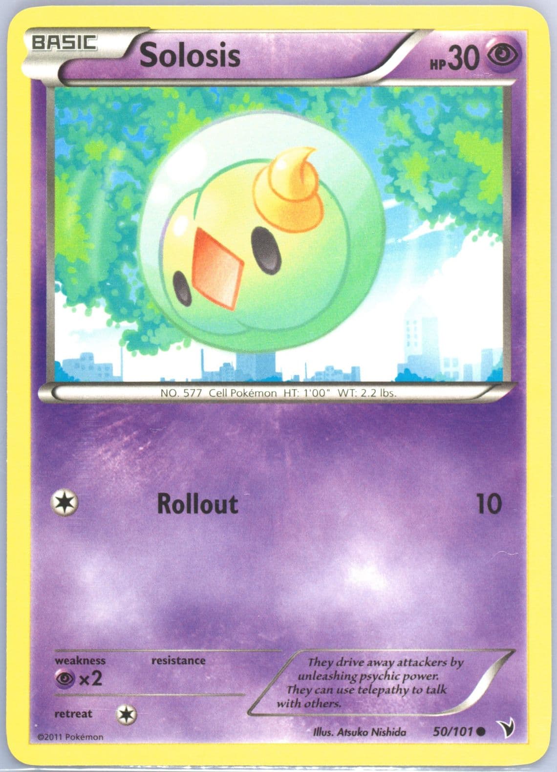 Solosis (50) 2011 Pokemon Black & White Noble Victories