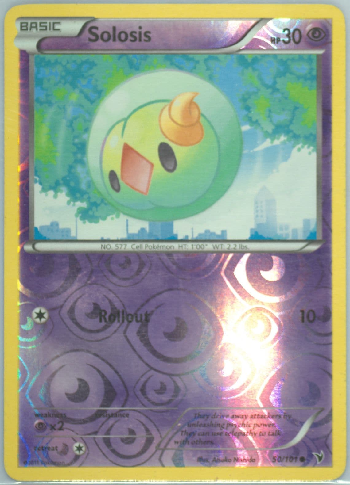 Solosis-Reverse Foil (50) 2011 Pokemon Black & White Noble Victories