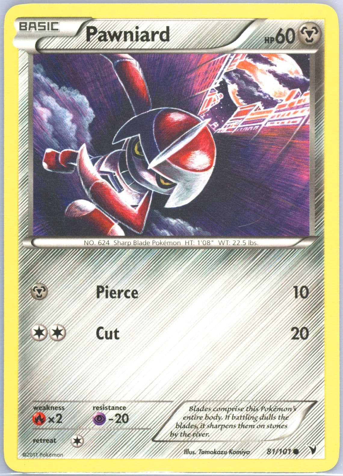 Pawniard (81) 2011 Pokemon Black & White Noble Victories