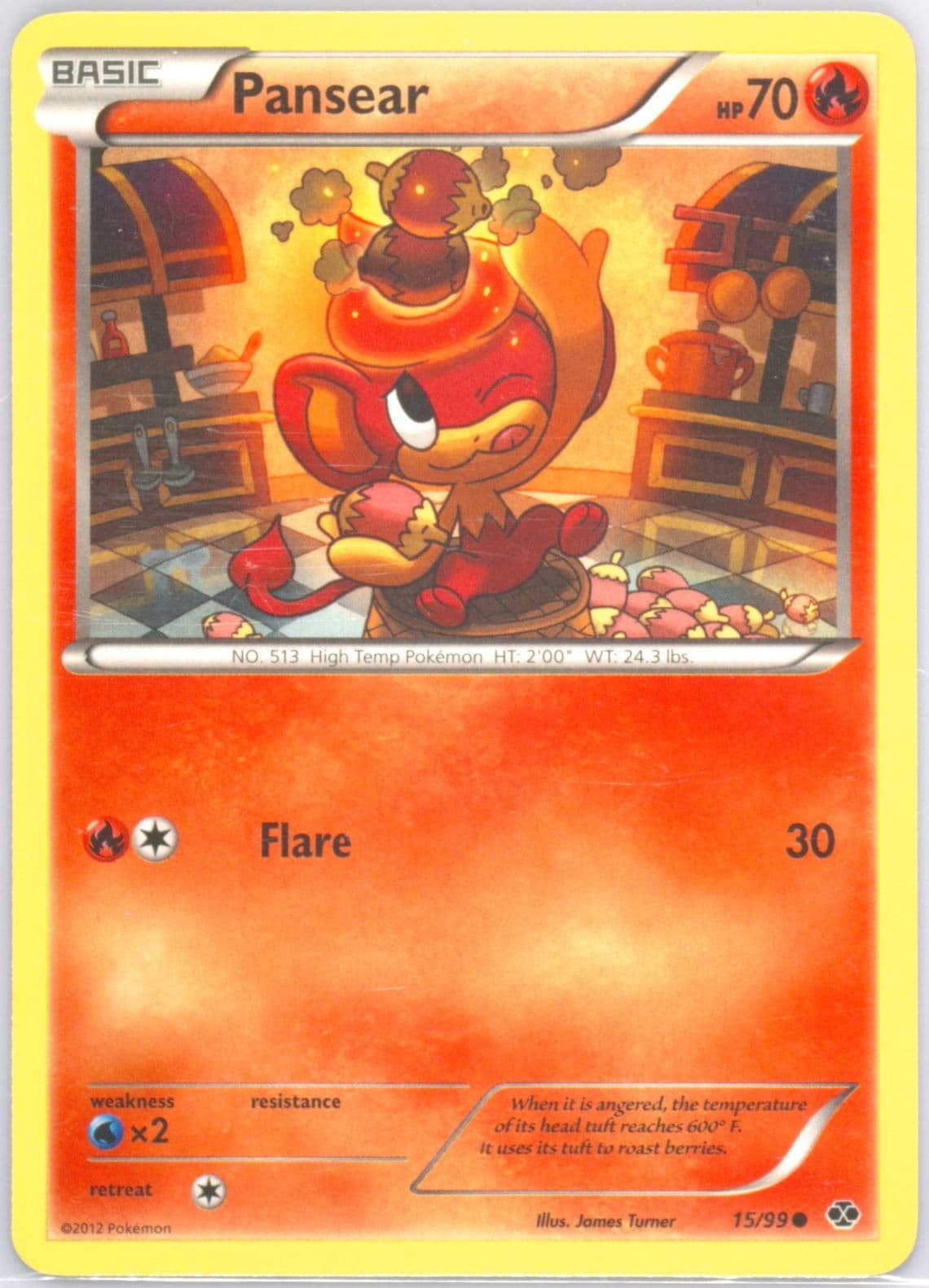 Pansear (15) 2012 Pokemon Black & White Next Destinies