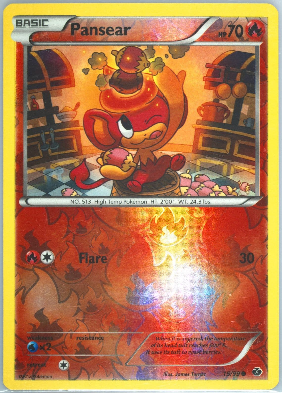 Pansear-Reverse Foil (15) 2012 Pokemon Black & White Next Destinies