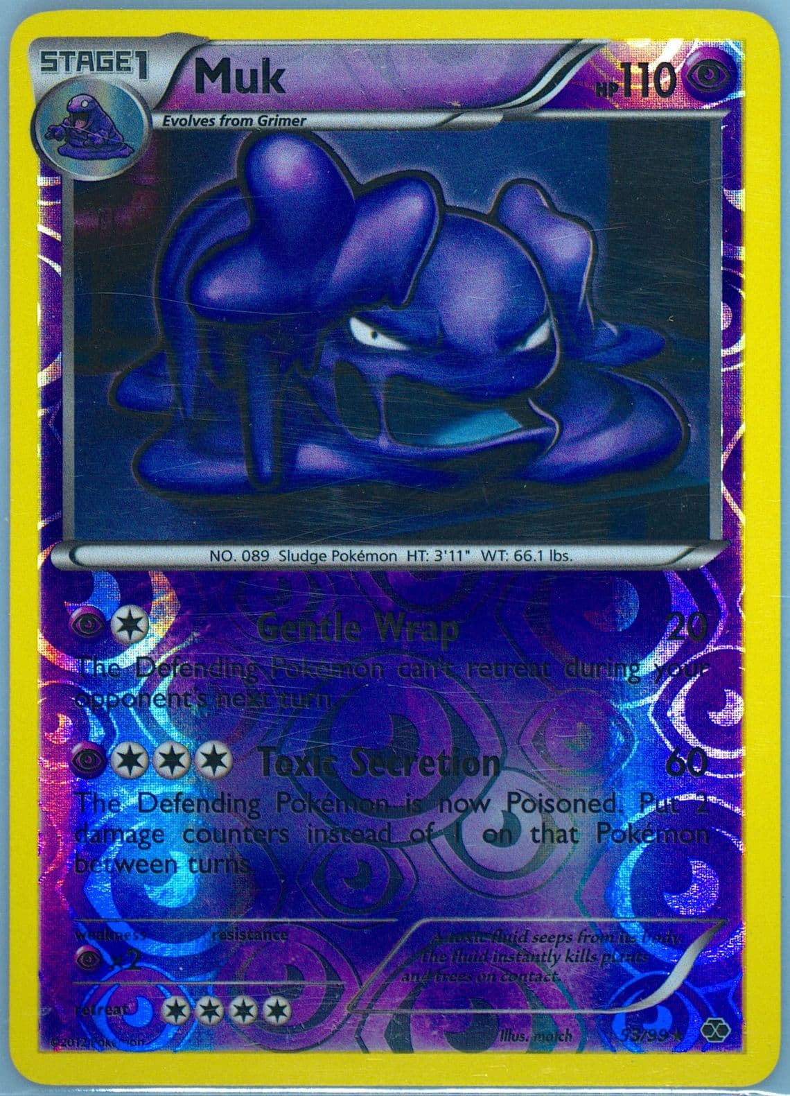 Muk-Reverse Foil (53) 2012 Pokemon Black & White Next Destinies