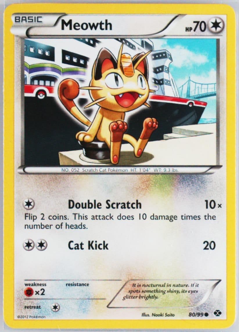 Meowth (80) 2012 Pokemon Black & White Next Destinies