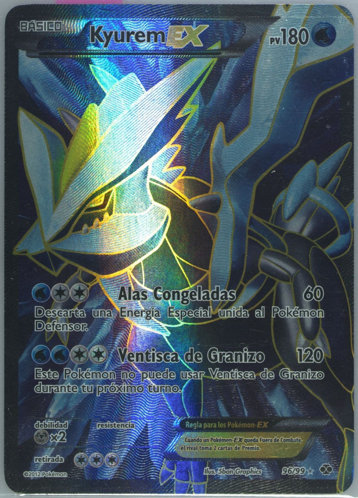 Full Art/Kyurem EX Spanish (96) 2012 Pokemon Black & White Next Destinies